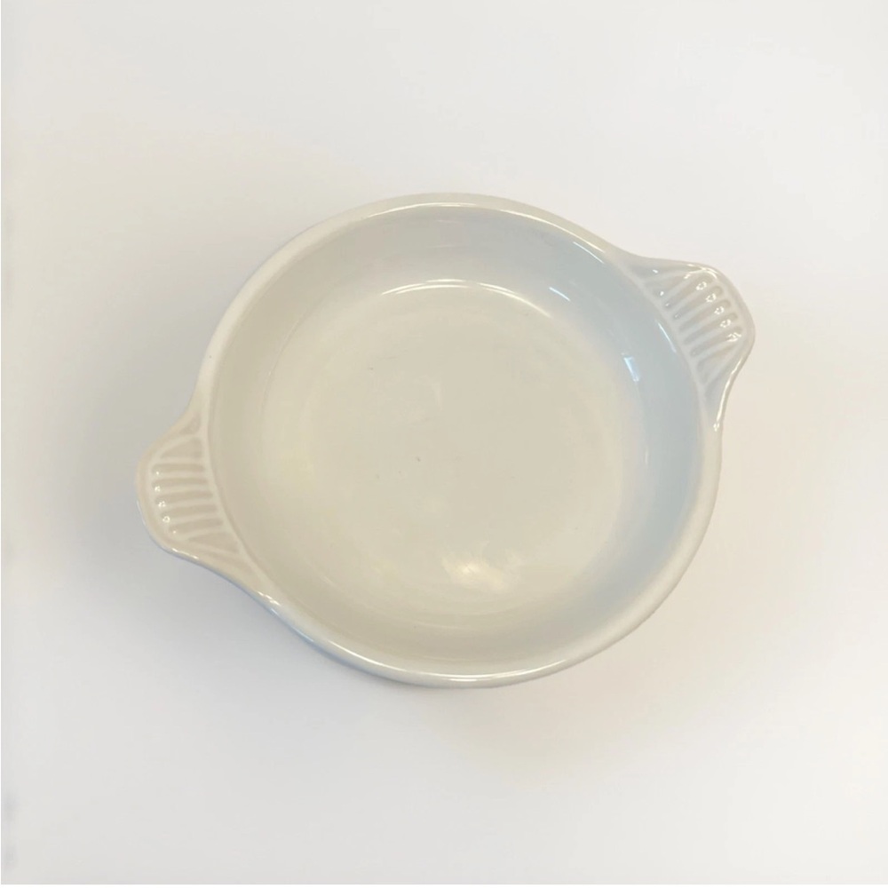 Le Creuset 4 Crème Brulée Dish (Egg Dish) Stoneware White Heritage 5 in